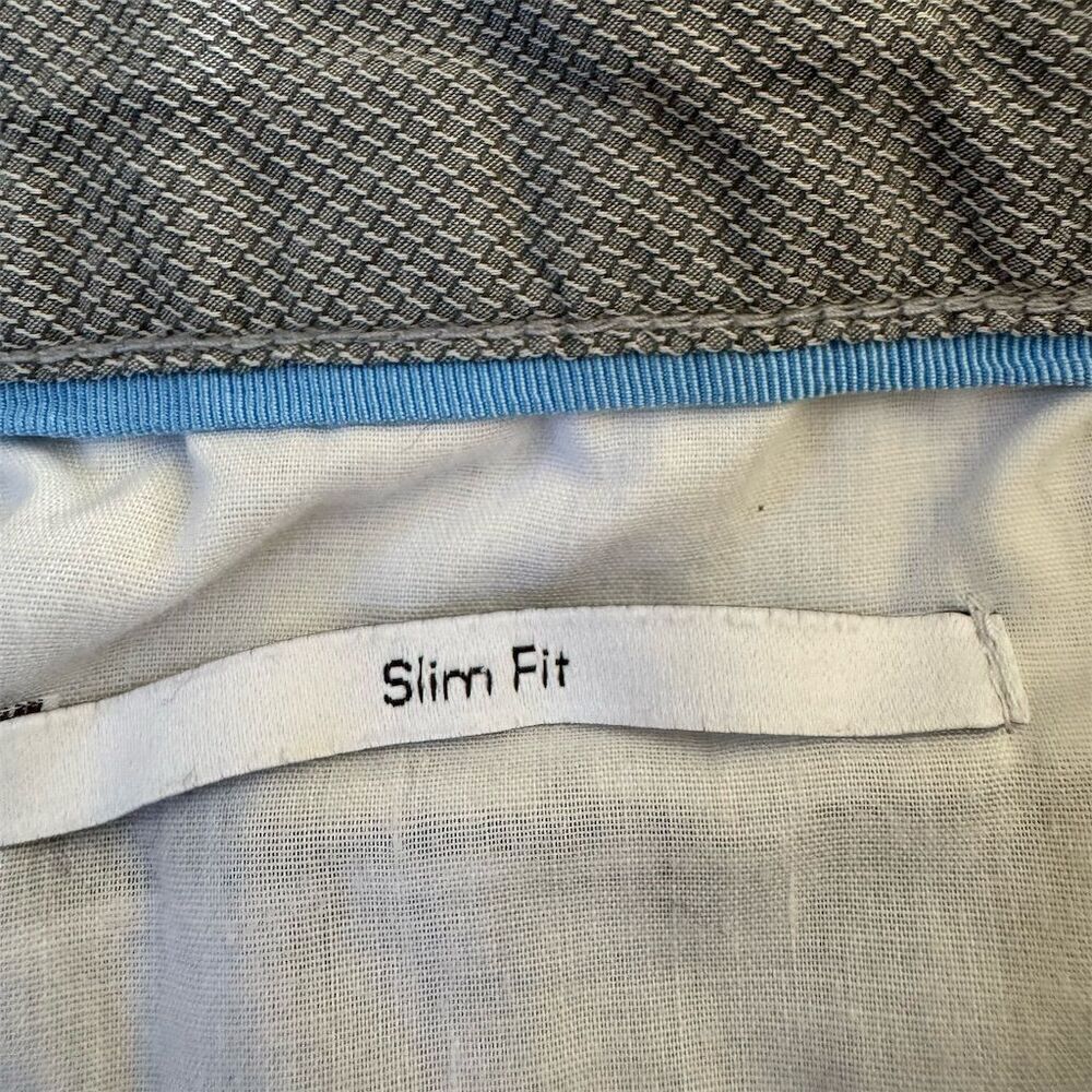 Calvin Klein Slim Fit Shorts Blue/Gray Men's Size 38 - Picture 6 of 8